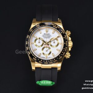 Daytona 116518 YG APSF White Dial Ceramic Bezel Lume Marker Oysterflex Strap Tungsten Version SH4130