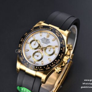 Daytona 116518 YG APSF White Dial Ceramic Bezel Lume Marker Oysterflex Strap Tungsten Version SH4130