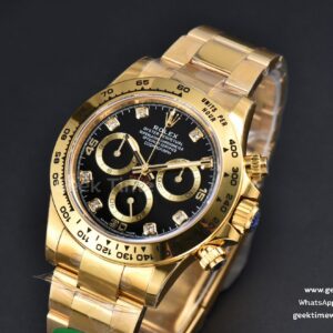 Daytona 116508 YG APSF Black Dial Diamond Marker YG Bracelet SH4130