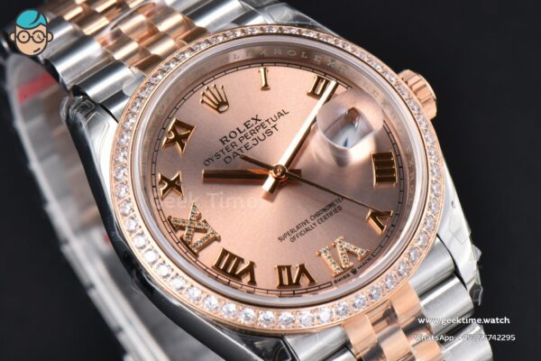 DateJust 36mm 126231 VSF RG/SS Diamond RG Dial Diamond Roma Marker Jubilee Bracelet VS3235 - Image 13