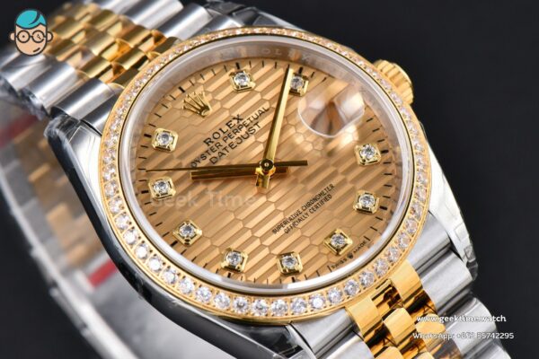 DateJust 36mm 126233 VSF YG/SS Diamond YG Motif Dial Diamond Marker Jubilee Bracelet VS3235 - Image 13