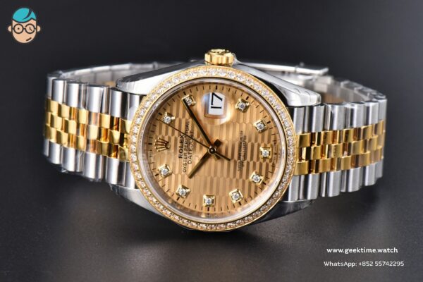 DateJust 36mm 126233 VSF YG/SS Diamond YG Motif Dial Diamond Marker Jubilee Bracelet VS3235 - Image 14