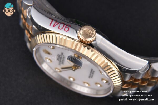 DateJust 36MM 904L YG/SS GMF Fluted Bezel White MOP Dial Diamond Marker Jubilee Bracelet VR3235 - Image 14