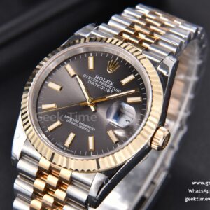 DateJust 36MM 904L YG/SS GMF Fluted Bezel Black Dial Lume Marker Jubilee Bracelet VR3235