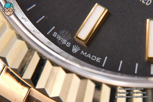 DateJust 36MM 904L YG/SS GMF Fluted Bezel Black Dial Lume Marker Jubilee Bracelet VR3235 - Image 7