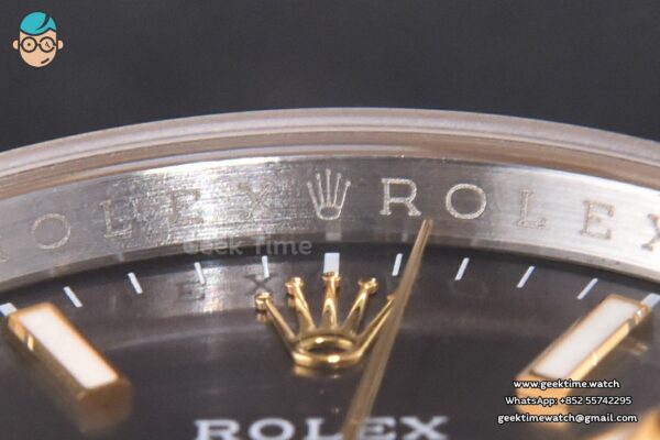 DateJust 36MM 904L YG/SS GMF Fluted Bezel Black Dial Lume Marker Jubilee Bracelet VR3235 - Image 10