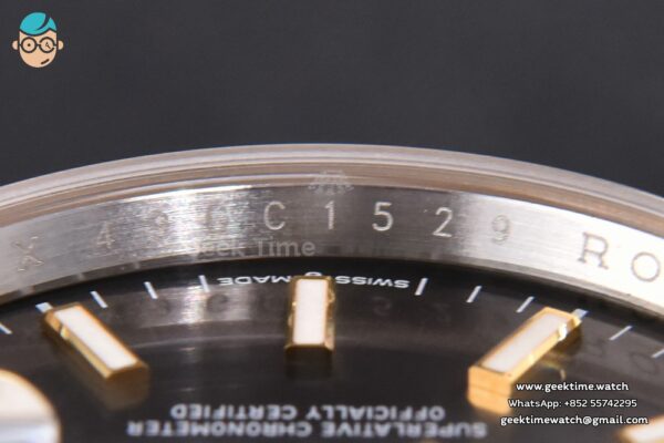 DateJust 36MM 904L YG/SS GMF Fluted Bezel Black Dial Lume Marker Jubilee Bracelet VR3235 - Image 11
