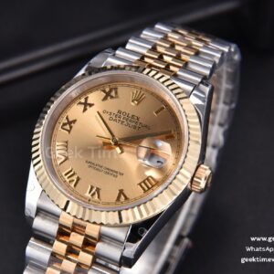 DateJust 36MM 904L YG/SS GMF Fluted Bezel YG Dial Roma Marker Jubilee Bracelet VR3235