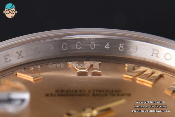 DateJust 36MM 904L YG/SS GMF Fluted Bezel YG Dial Roma Marker Jubilee Bracelet VR3235 - Image 11