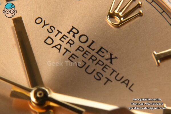DateJust 36MM 904L YG/SS GMF Fluted Bezel YG Dial Diamond Roma Marker Jubilee Bracelet VR3235 - Image 4