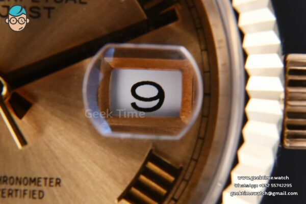 DateJust 36MM 904L YG/SS GMF Fluted Bezel YG Dial Diamond Roma Marker Jubilee Bracelet VR3235 - Image 8