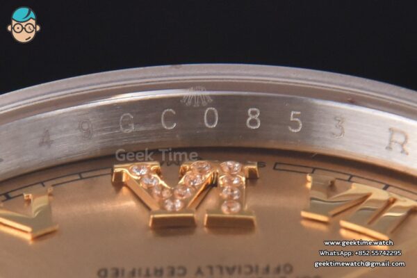 DateJust 36MM 904L YG/SS GMF Fluted Bezel YG Dial Diamond Roma Marker Jubilee Bracelet VR3235 - Image 11