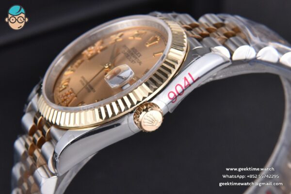 DateJust 36MM 904L YG/SS GMF Fluted Bezel YG Dial Diamond Roma Marker Jubilee Bracelet VR3235 - Image 13