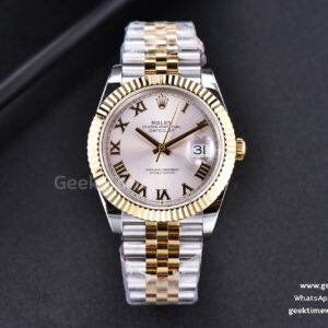 DateJust 41mm YG/SS GMF Silver Dial Roma Marker Fluted Bezel Jubilee Bracelet VR3235