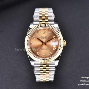 DateJust 41mm YG/SS GMF Gold Dial Diamond Marker Fluted Bezel Jubilee Bracelet VR3235