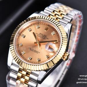 Datejust 41mm YG/SS GMF Gold Dial Diamond Marker Fluted Bezel Jubille Bracelet VR3235