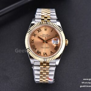DateJust 41mm YG/SS GMF Gold Dial Roma Marker Fluted Bezel Jubilee Bracelet VR3235