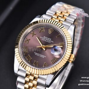 Datejust 41mm YG/SS GMF Gray Dial Roma Marker Fluted Bezel Jubille Bracelet VR3235