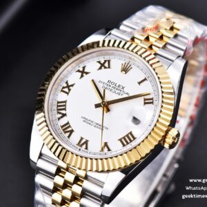 Datejust 41mm GMF YG/SS White Dial Roma Marker Fluted Bezel Jubille Bracelet VR3235
