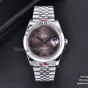 DateJust 41mm SS GMF Gray Dial Roma Marker Fluted Bezel Jubilee Bracelet VR3235