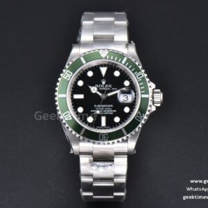 Submariner 16610 LV Green Bezel 904L 40mm RAF SS Bracelet SH3135 Rehaut