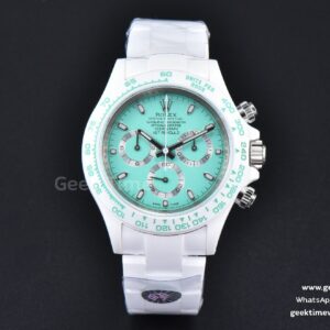 Daytona AETF White Ceramic Tiffany Dial Ceramic Bracelet SA4130 V2