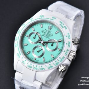 Daytona AETF White Ceramic Tiffany Dial Ceramic Bracelet SA4130 V2