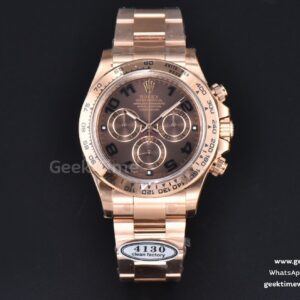Daytona 116515 RG Clean CF 40mm Brown Dial Digital Marker RG Bracelet 4130
