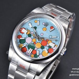 Oyster Perpetual 124300 GMF 41MM 904L Tiffany Ballon Blue DiaL SS Bracelet 2824