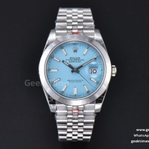DateJust 41M 126300 GMF glatte Wolfram-Lünette Tiffany-blaues Zifferblatt Jubilee-Armband VR3235 Tungsten