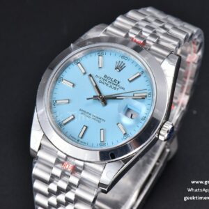 DateJust 41M 126300 GMF Tungsten Smooth Bezel Tiffany Blue Dial Jubilee Bracelet VR3235 Tungsten