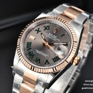 DateJust 36MM RG/SS BPF Fluted Bezel Gray Wimbledon Dial Oyster Bracelet A2824