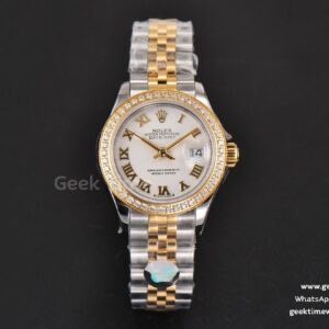 DateJust 28mm Ladies WF YG/SS cadran blanc diamants index Roma bracelet Jubilee A2236
