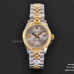 DateJust 28mm Ladies WF YG/SS cadran argenté index Roma diamants bracelet Jubilee A2236