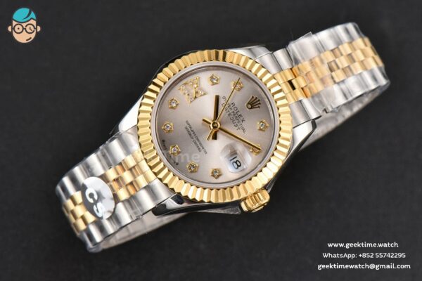 DateJust 28MM Ladies WF YG/SS Silver Dial Diamond Roma Marker Jubilee Bracelet A2236 - Image 3