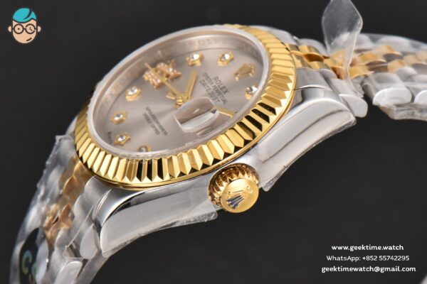 DateJust 28MM Ladies WF YG/SS Silver Dial Diamond Roma Marker Jubilee Bracelet A2236 - Image 10