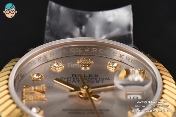 DateJust 28MM Ladies WF YG/SS Silver Dial Diamond Roma Marker Jubilee Bracelet A2236 - Image 12