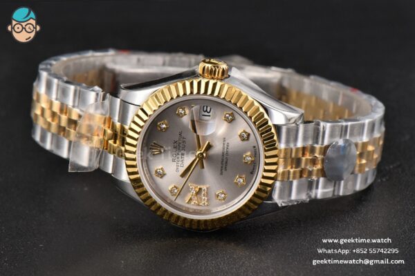 DateJust 28MM Ladies WF YG/SS Silver Dial Diamond Roma Marker Jubilee Bracelet A2236 - Image 14
