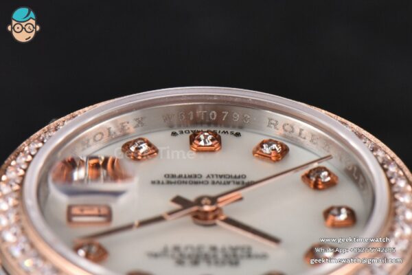 DateJust 28MM Ladies WF RG/SS Diamond MOP Dial Diamond Marker Jubilee Bracelet A2236 - Image 13