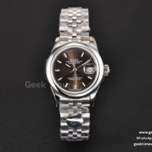 DateJust 28mm Ladies WF Smooth Bezel Gray Dial Jubilee Bracelet A2236