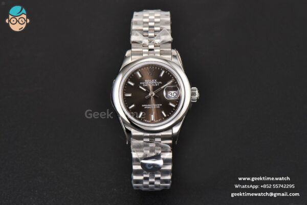 DateJust 28MM Ladies WF Smooth Bezel Gray Dial Jubilee Bracelet A2236 - Image 2