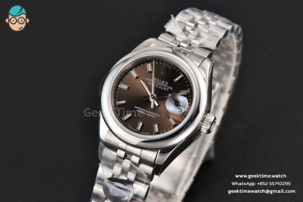 DateJust 28MM Ladies WF Smooth Bezel Gray Dial Jubilee Bracelet A2236