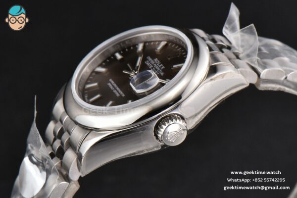 DateJust 28MM Ladies WF Smooth Bezel Gray Dial Jubilee Bracelet A2236 - Image 10