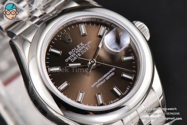 DateJust 28MM Ladies WF Smooth Bezel Gray Dial Jubilee Bracelet A2236 - Image 11