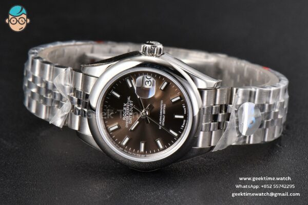DateJust 28MM Ladies WF Smooth Bezel Gray Dial Jubilee Bracelet A2236 - Image 12