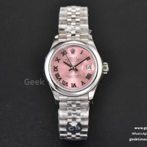 DateJust 28mm Ladies WF lunette lisse cadran rose index Roma bracelet Jubilee A2236