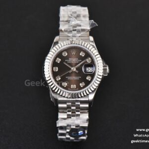 DateJust 28mm Ladies WF Gray Dial Diamond Marker Jubilee Bracelet A2236