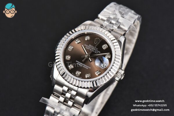 DateJust 28MM Ladies WF Gray Dial Diamond Marker Jubilee Bracelet A2236