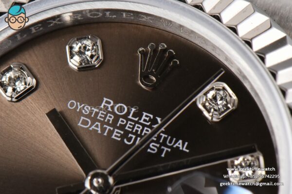 DateJust 28MM Ladies WF Gray Dial Diamond Marker Jubilee Bracelet A2236 - Image 4
