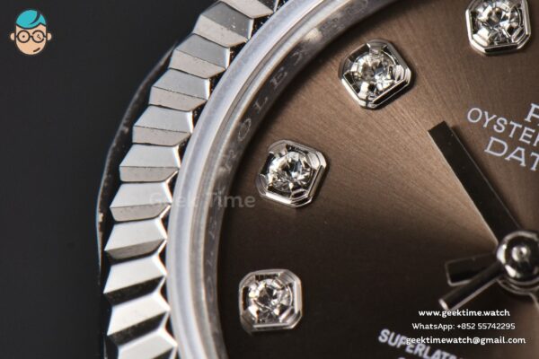 DateJust 28MM Ladies WF Gray Dial Diamond Marker Jubilee Bracelet A2236 - Image 5